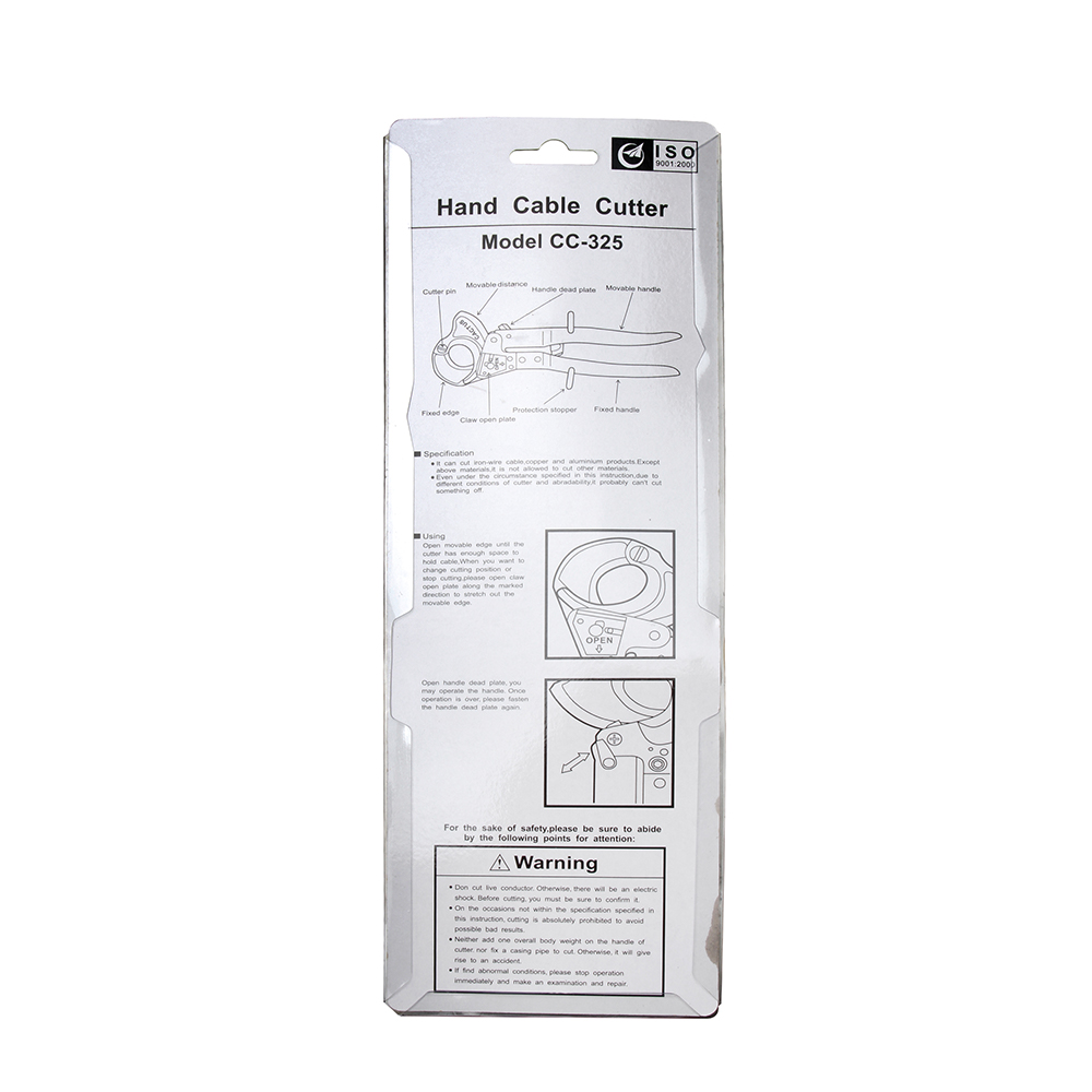 Cortadora de cables manual CC-325 para CU/AL ≤240 mm²