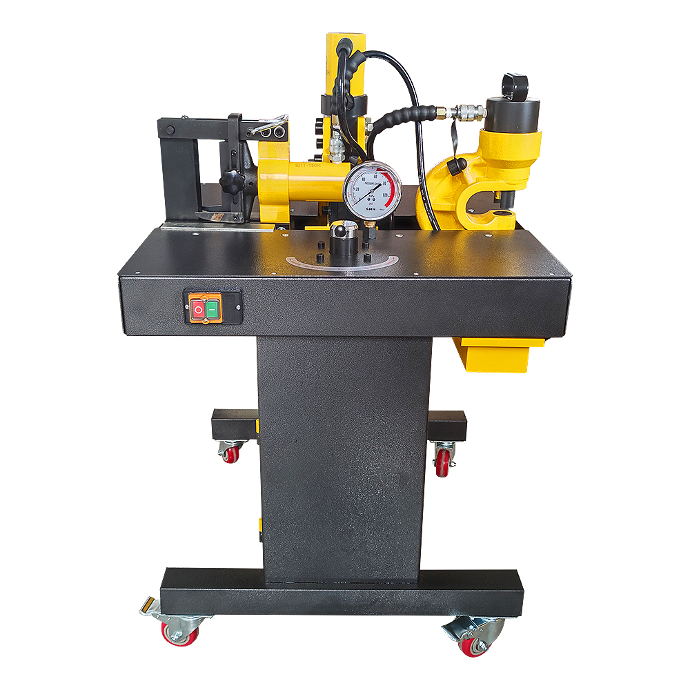Máquina perforadora de corte y flexión hidráulica de barras colectoras 3 en 1 serie DHY