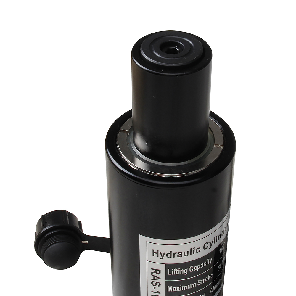 Gato de cilindro hidráulico de aluminio de acción simple, 10T–30T, 50 mm de carrera, ariete elevador portátil liviano