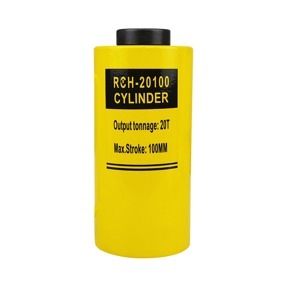 Gato de cilindro hidráulico de acción simple con émbolo hueco, cuerpo de acero de 20 T–60 T y 50 mm de carrera
