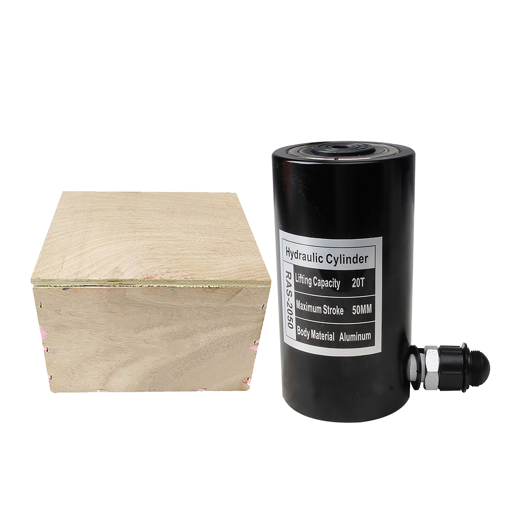 Gato hidráulico de aluminio de simple efecto 10T–30T carrera de 50 mm ligero portátil