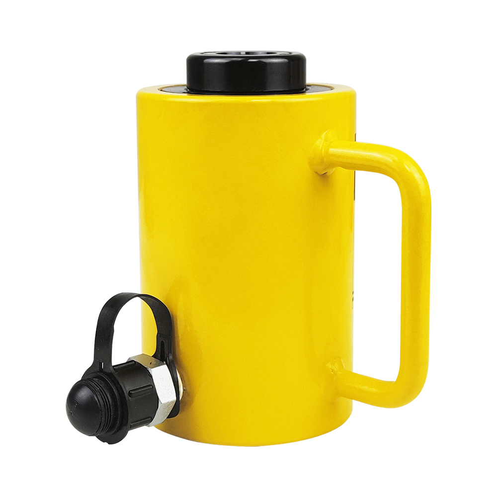 Gato hidráulico de cilindro de émbolo hueco de simple efecto 20T–60T carrera de 50 mm cuerpo de acero