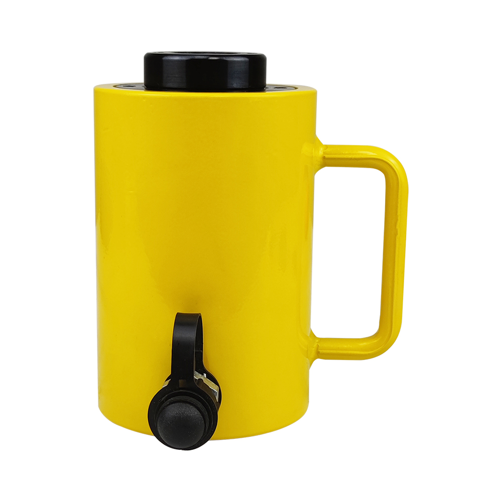 Gato hidráulico de cilindro de émbolo hueco de simple efecto 20T–60T carrera de 50 mm cuerpo de acero