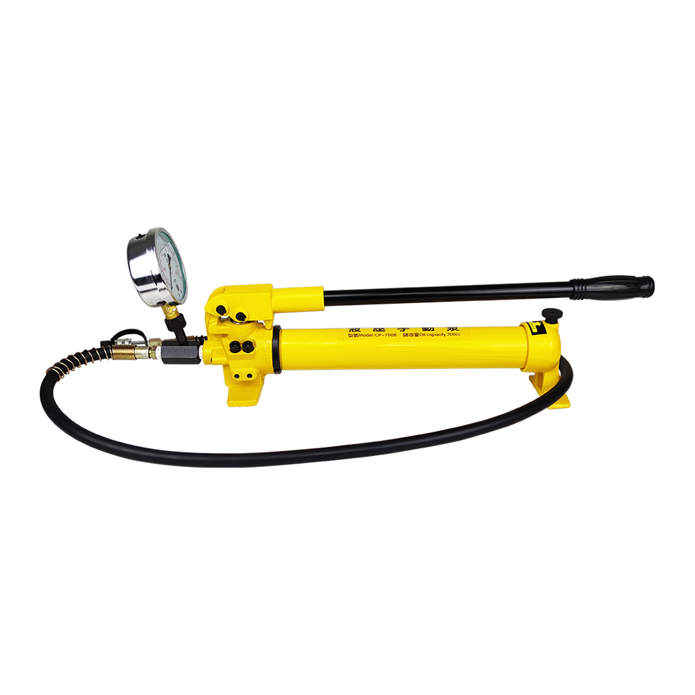 Bomba manual hidráulica de doble etapa 700 bar 700–2700 cc de simple efecto