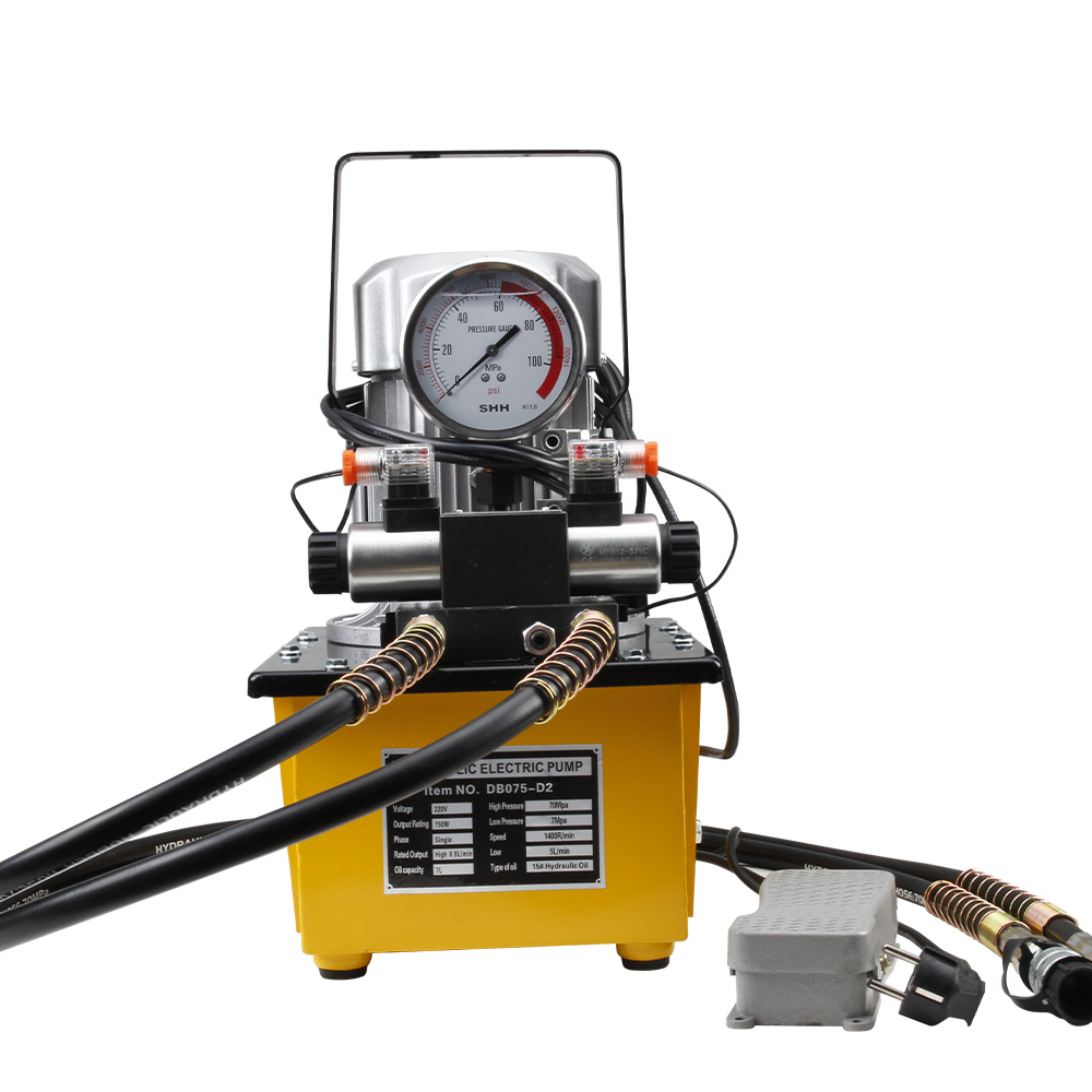 Bomba hidráulica eléctrica de doble efecto de 700 bar de alta presión, grupo de potencia 750W–3KW