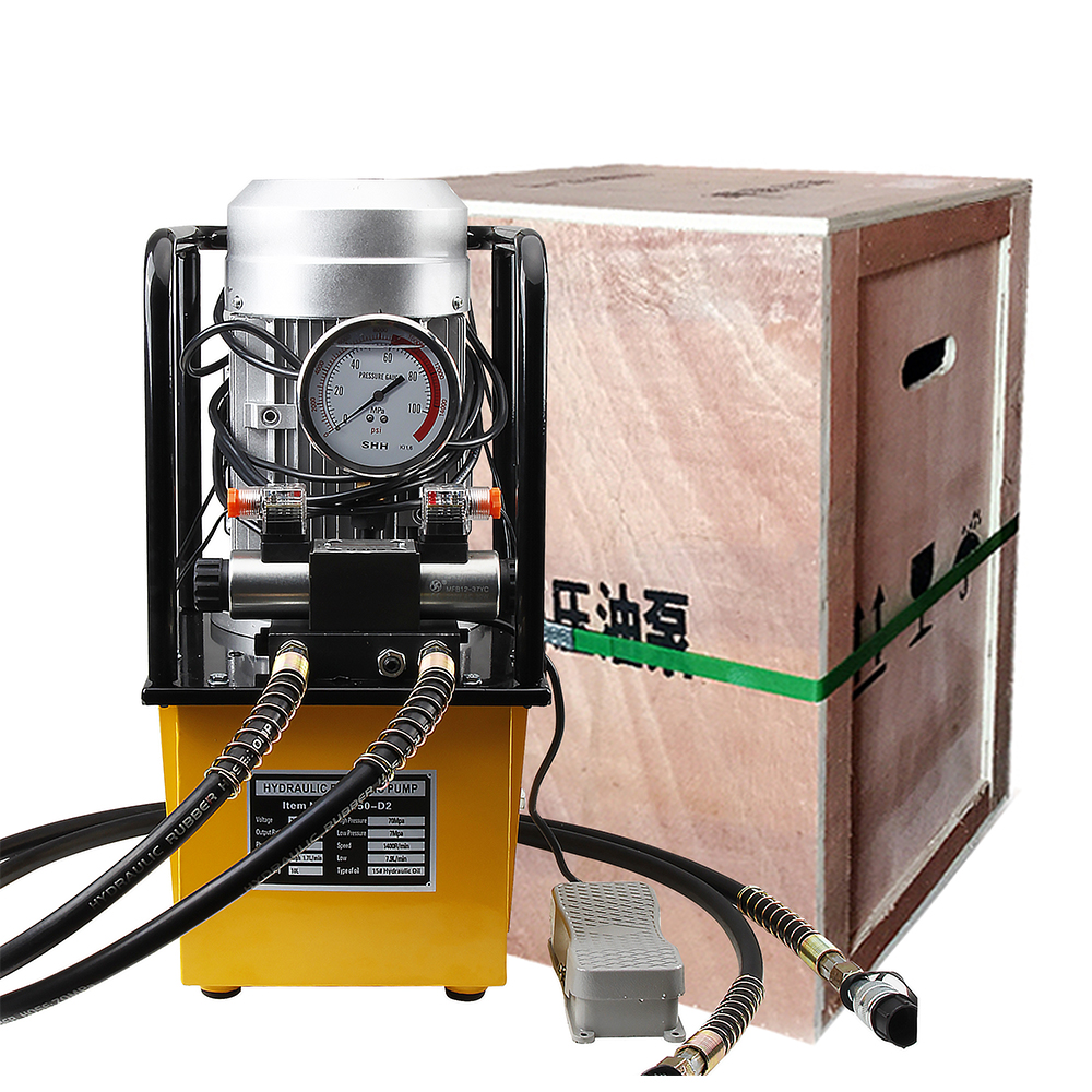 Bomba hidráulica eléctrica de doble efecto de 700 bar de alta presión, grupo de potencia 750W–3KW