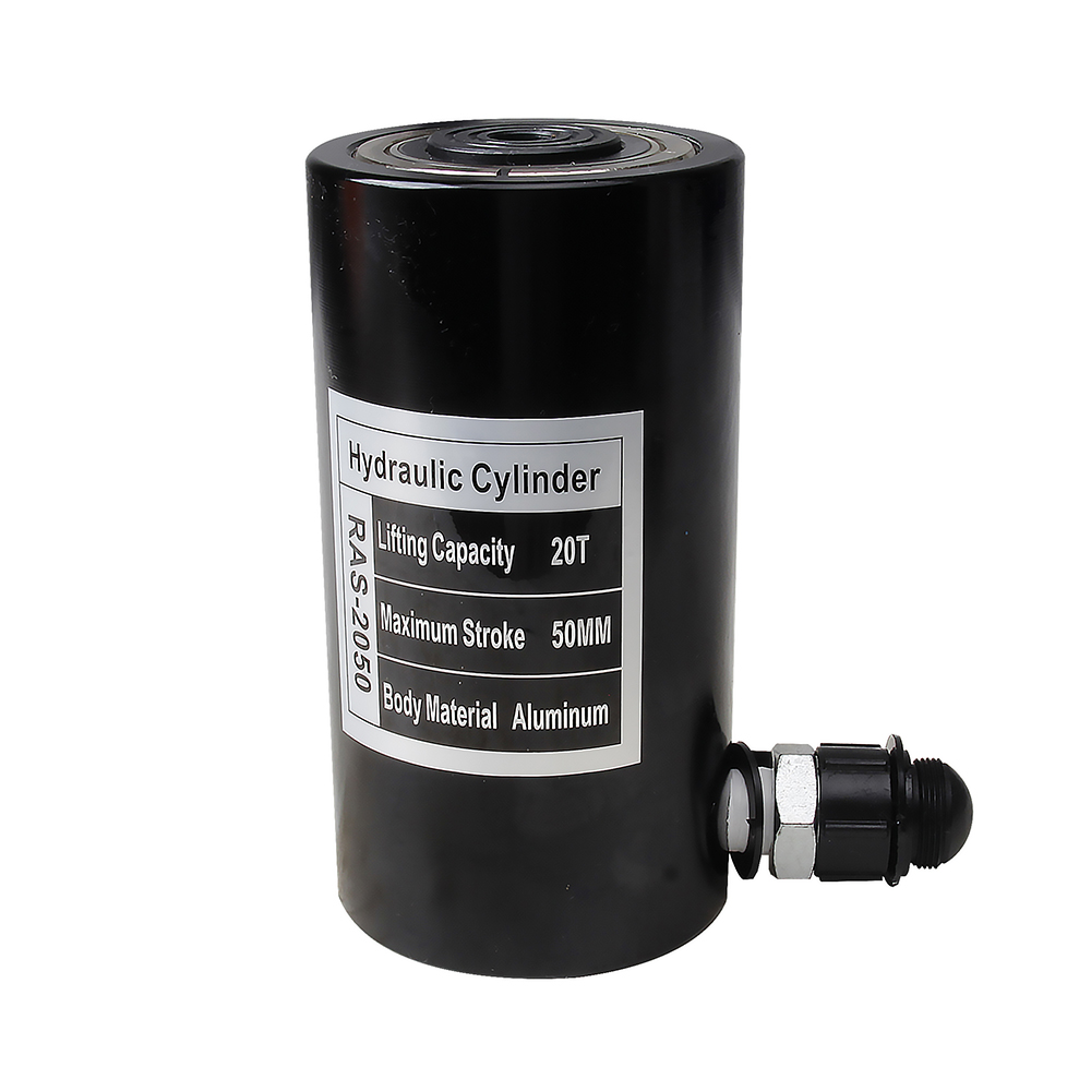 Gato hidráulico de aluminio de simple efecto 10T–30T carrera de 50 mm ligero portátil