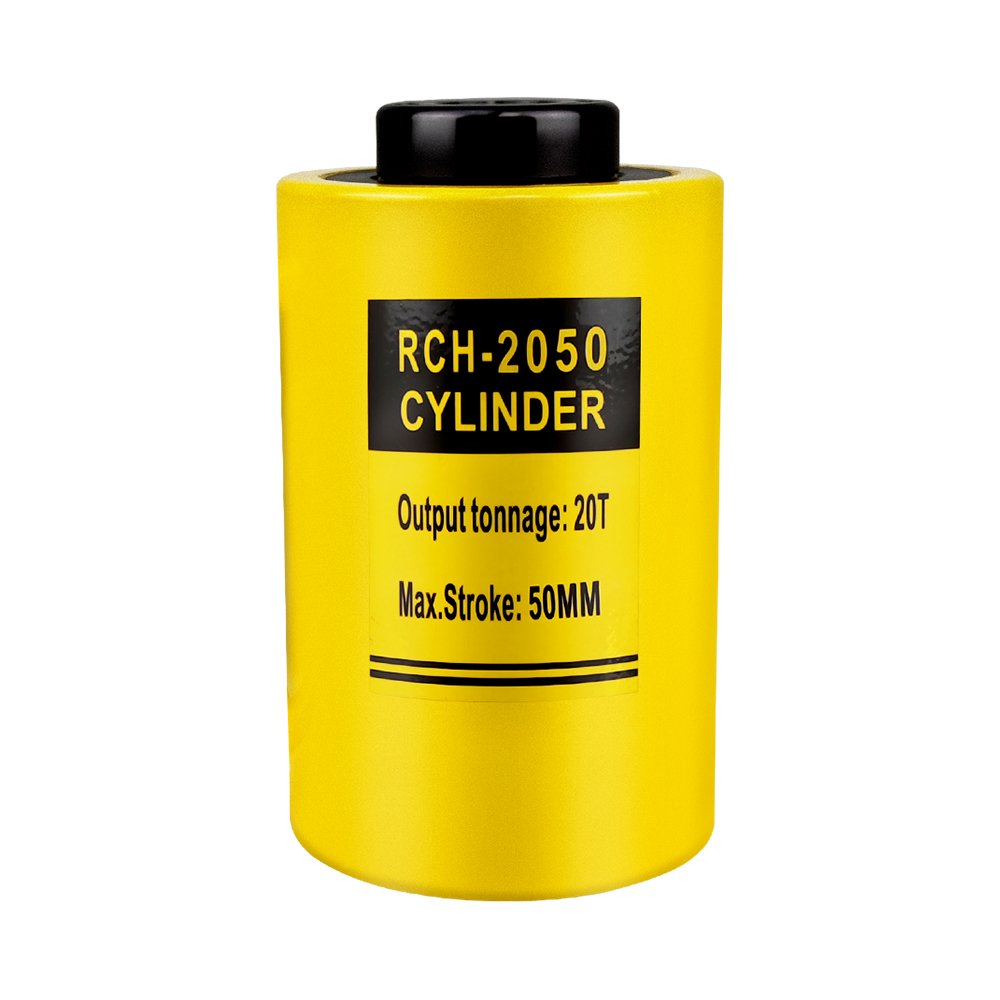 Gato hidráulico de cilindro de émbolo hueco de simple efecto 20T–60T carrera de 50 mm cuerpo de acero