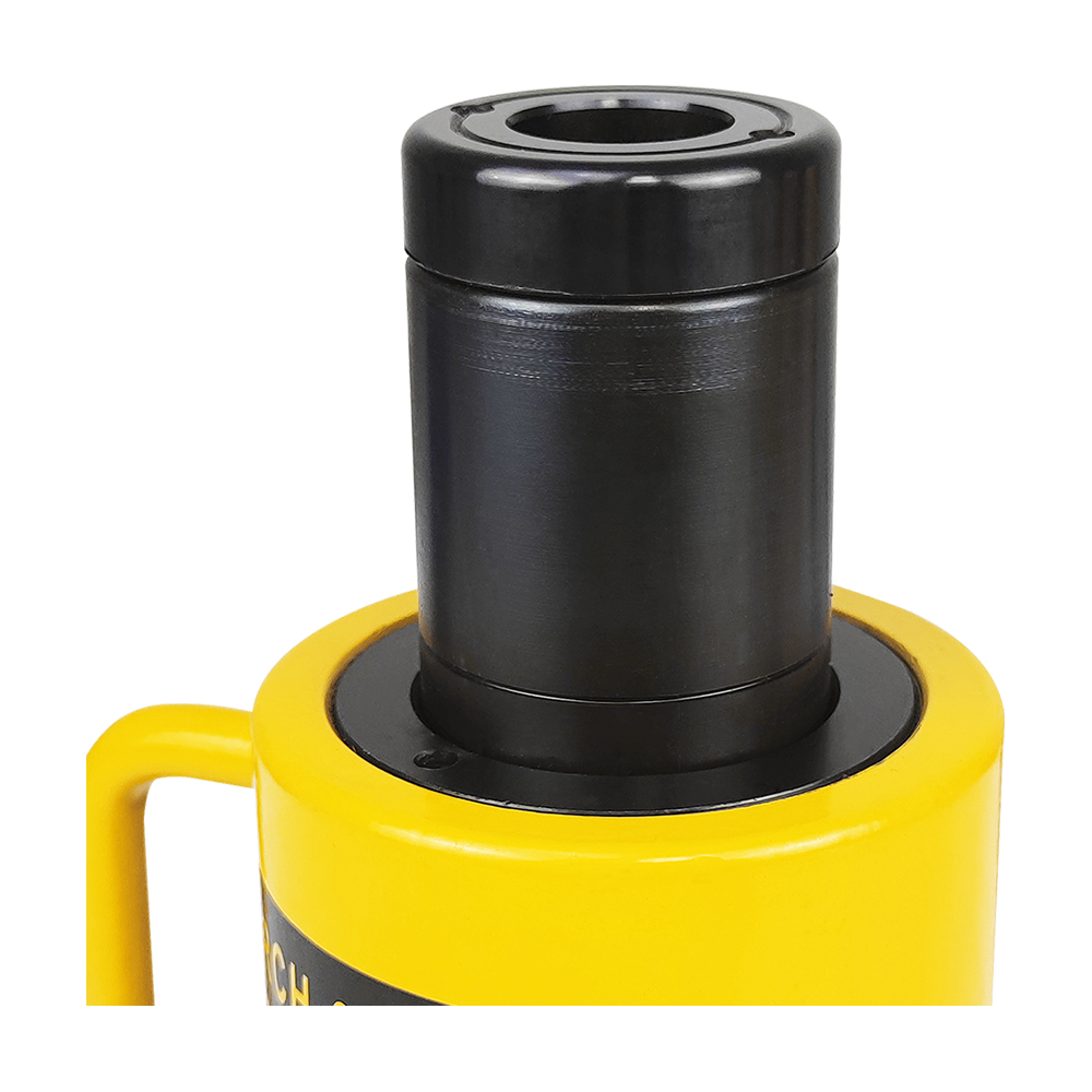 Gato hidráulico de cilindro de émbolo hueco de simple efecto 20T–60T carrera de 50 mm cuerpo de acero